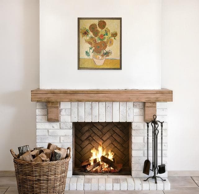 油絵 ゴッホ ひまわり 額縁付き ロンドン、ナショナルギャラリー版 模写 20号