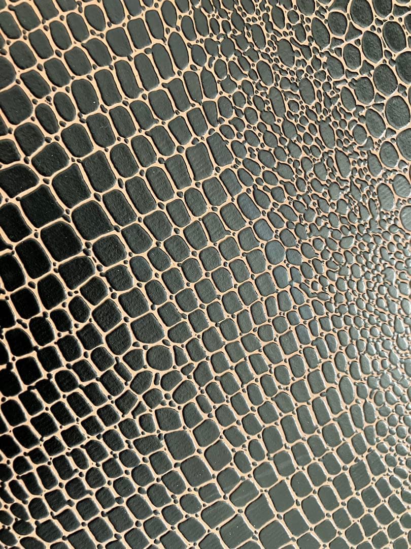 三線ハードケース(未使用品)鍵付き　ブラウン/クロコダイル柄