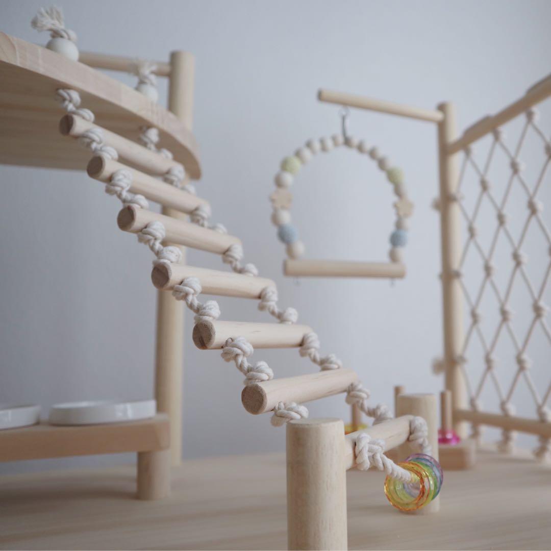 ことりのおおきなあそびば　文鳥　インコ　おもちゃ　バードアスレチック　バードジム