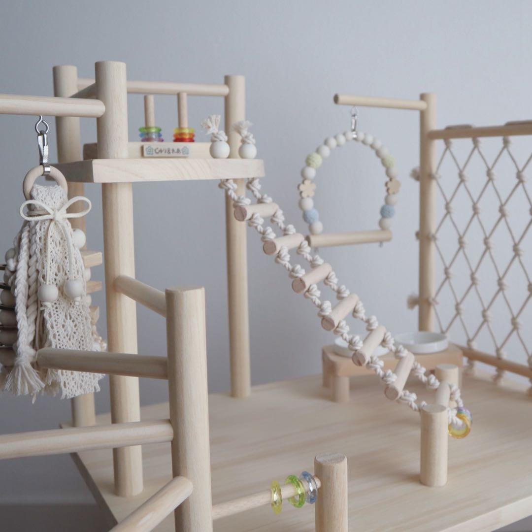 ことりのおおきなあそびば　文鳥　インコ　おもちゃ　バードアスレチック　バードジム