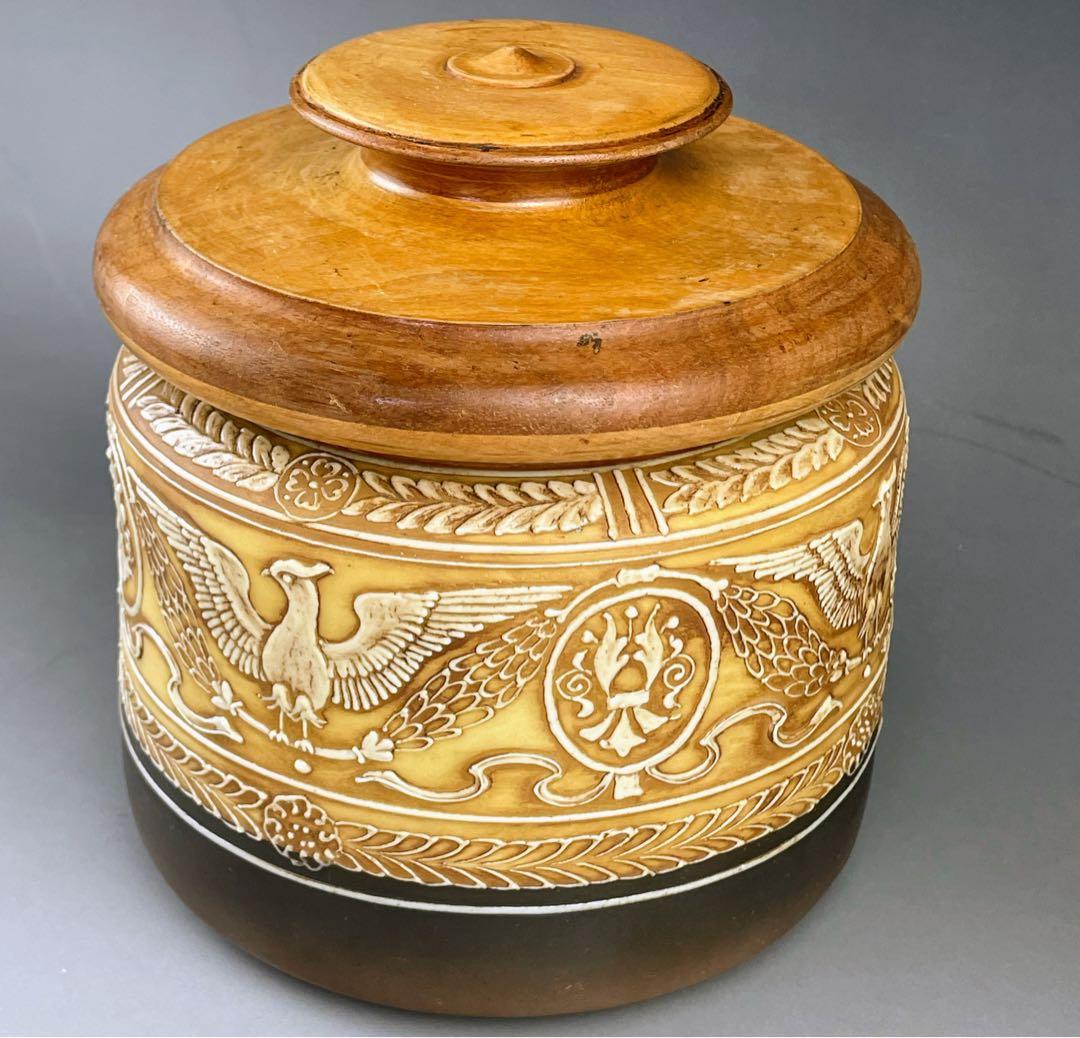 【希少】オールドノリタケ ヒュミドール 葉巻入れ 鷹 鷲 イーグル紋 盛上げ