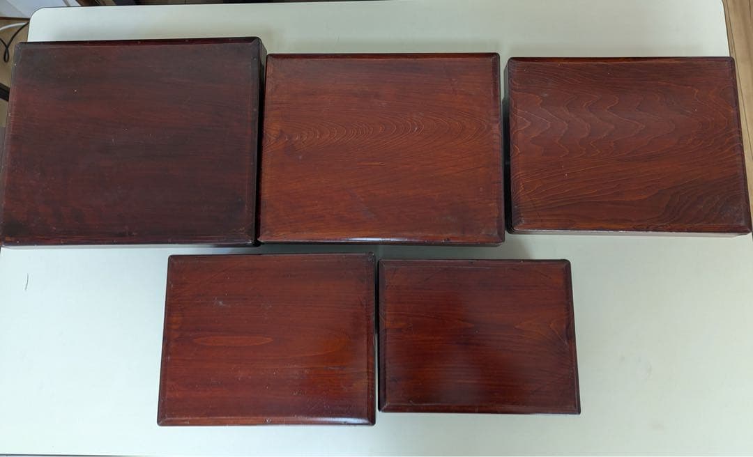 アンティーク工芸　重ね箱　五重箱