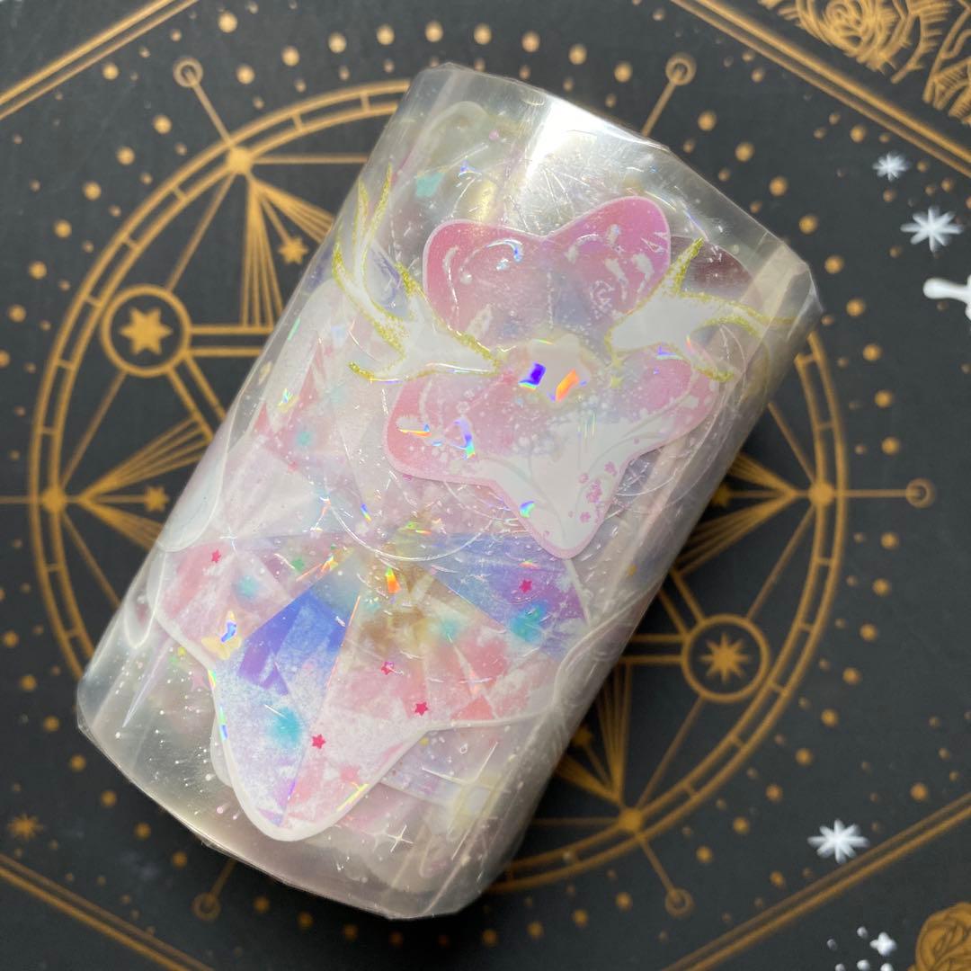 【9461】海外　マステ　3/5/巻　貝殻光マスキングテープ　惑星　ピンク装飾系