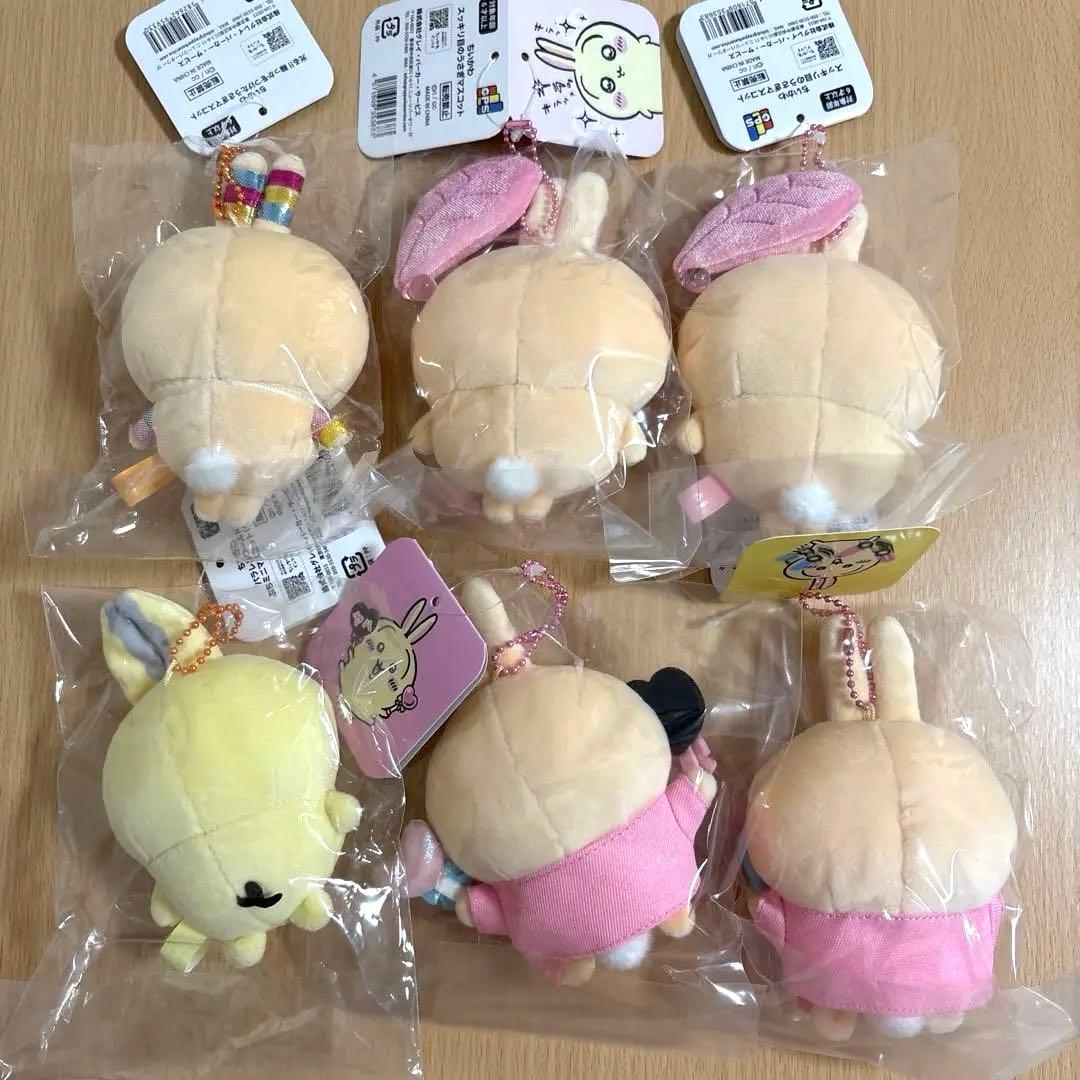 新品タグ付き ちいかわ うさぎ マスコット 6体セット