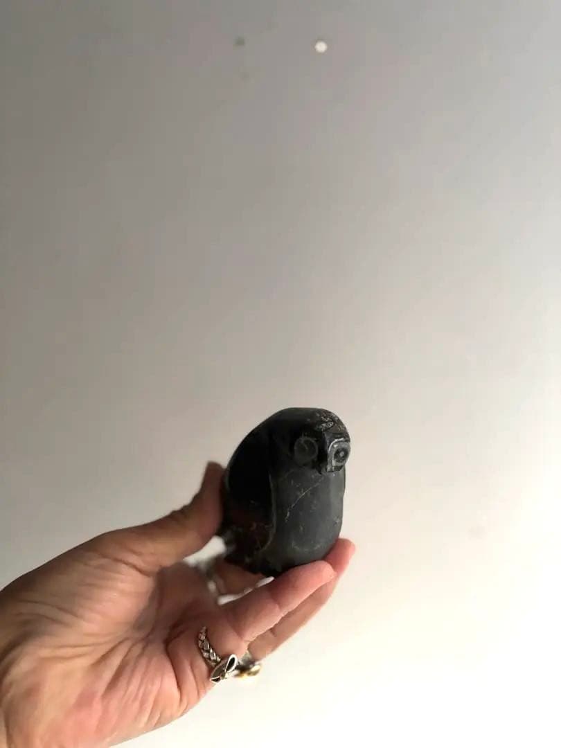 852 ヴィンテージ イヌイットアート 小鳥 ソープストーン カナダ政府公認