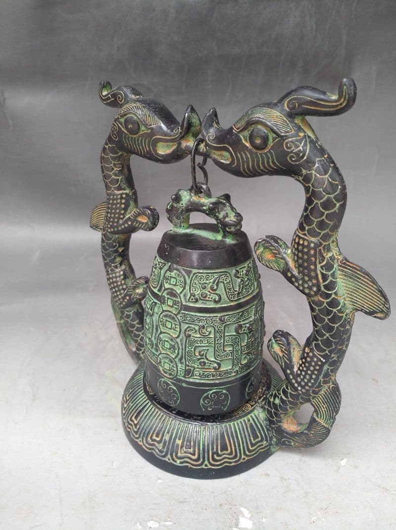 銅器 双龍編鐘 楽器 曽侯乙編鐘 装飾品 現代工芸品 美術品 置物