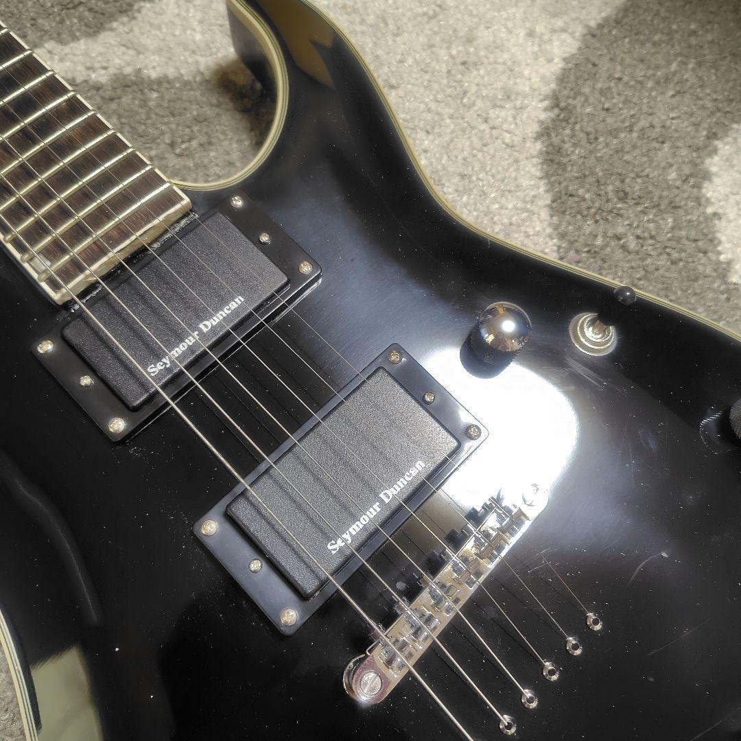 エレキギター 黒 ラメ ケース付き