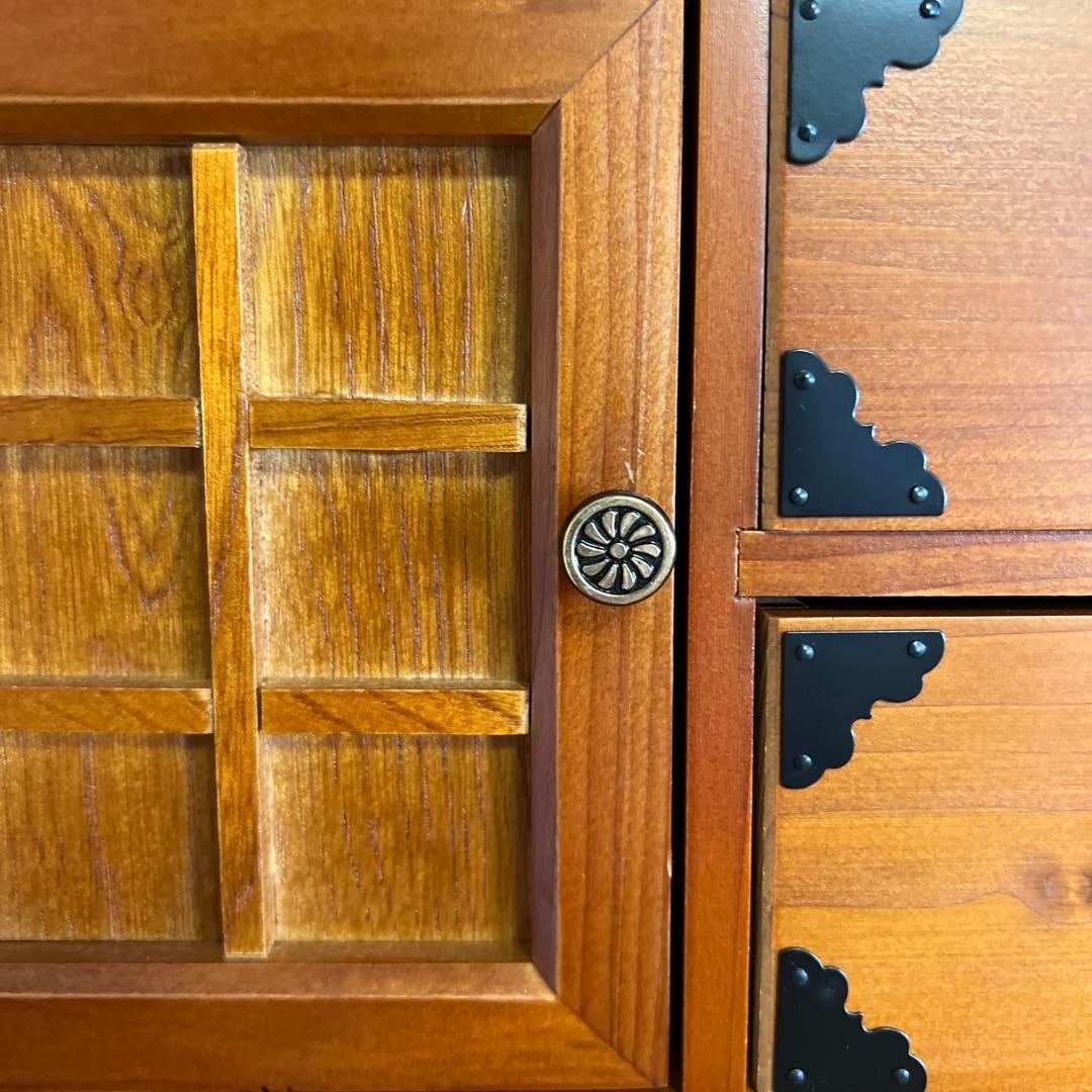 小箪笥 民芸家具 和家具 からくり箪笥 レトロ 戸棚 引き出し