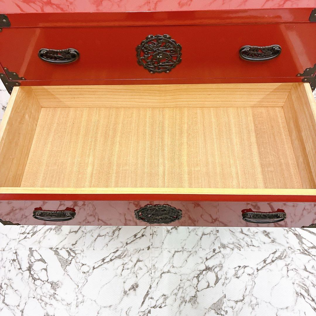 仙台箪笥 五段 赤家具 鉄金具 和箪笥 伝統工芸 和家具