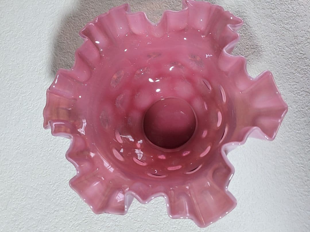 フェントン　ドット　クランベリーフリルボウル　お値下げ中