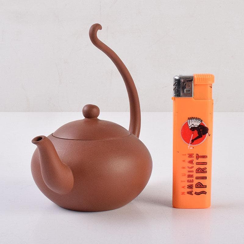 中国　紫砂　朱泥　急須　茶壷　在銘　V　R9047