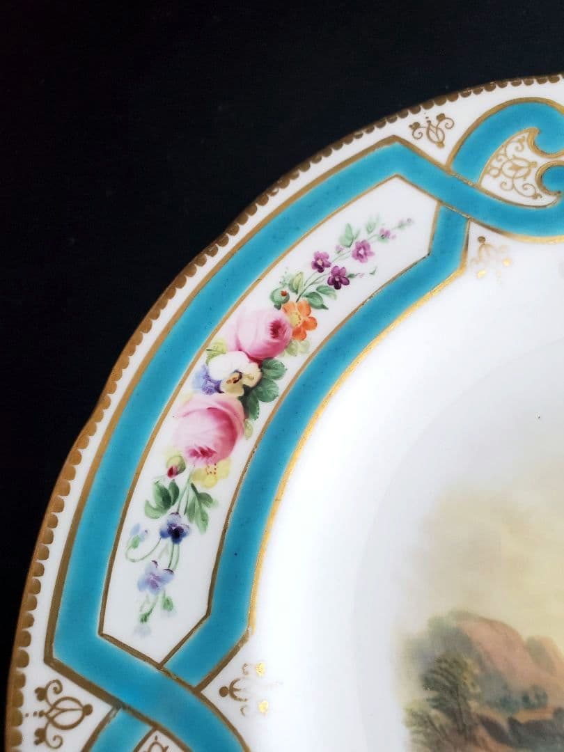 19世紀後半頃 ハンドペイントの絵皿 B