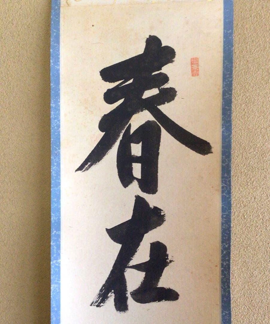 裏千家淡々斎直筆　一行書　春在一枝中　共箱　14代千宗室茶掛け掛軸