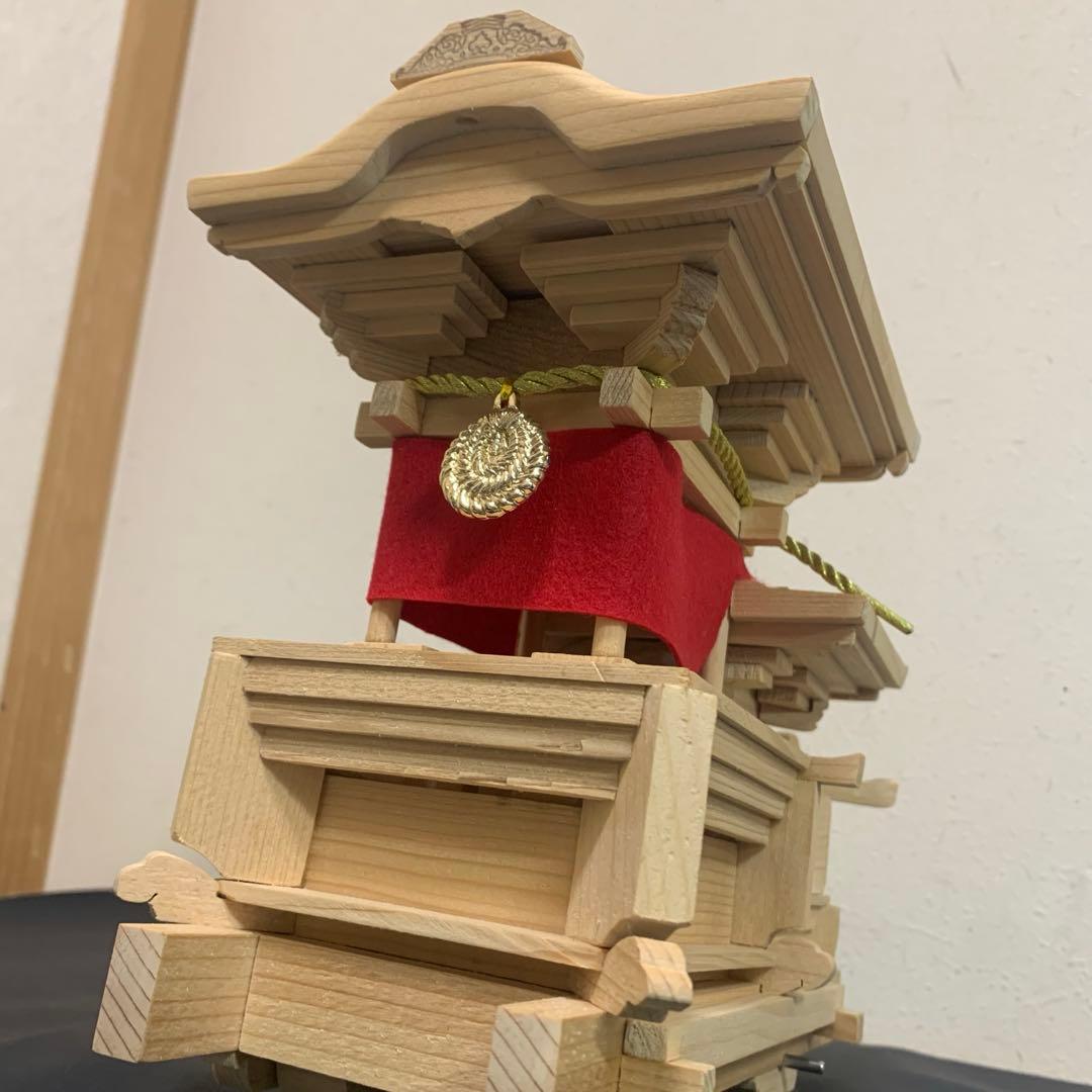 だんじり　下地車　模型　木製　ミニチュア