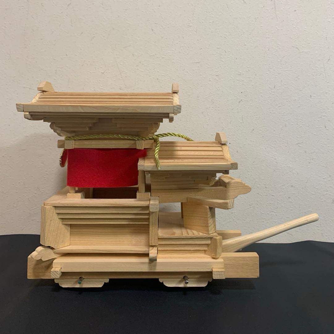 だんじり　下地車　模型　木製　ミニチュア