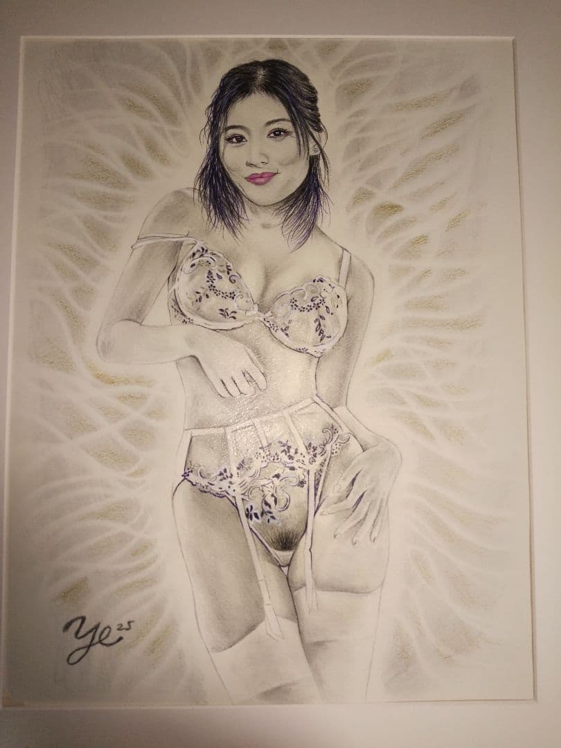 裸婦、美人画、絵画6FしなりS山本英二、真作、額縁、高塚省吾、森本草介。