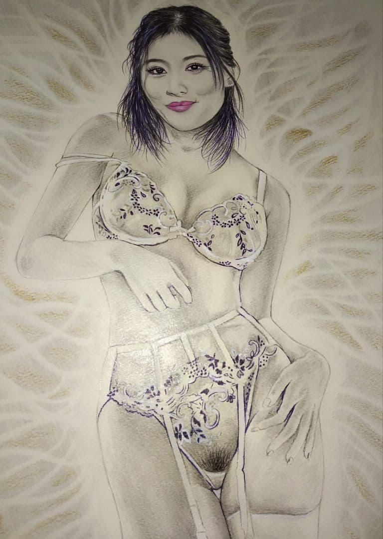 裸婦、美人画、絵画6FしなりS山本英二、真作、額縁、高塚省吾、森本草介。