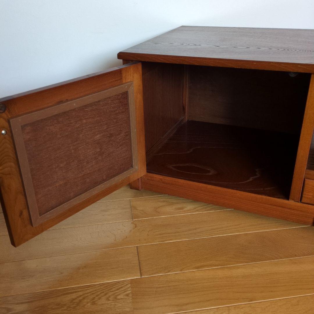 ポットワゴン　お座敷ワゴン　キャスター付　天然木　引き出し収納　電源コードあり