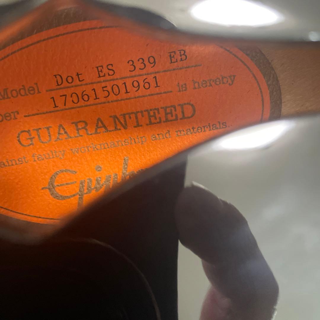 Epiphone ES-339 ブラック セミアコースティックギター