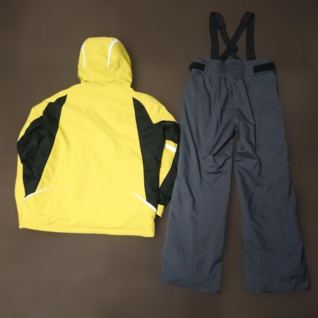 送料無料【PHENIX】イエロー×グレースキーウェア上下セット L/L