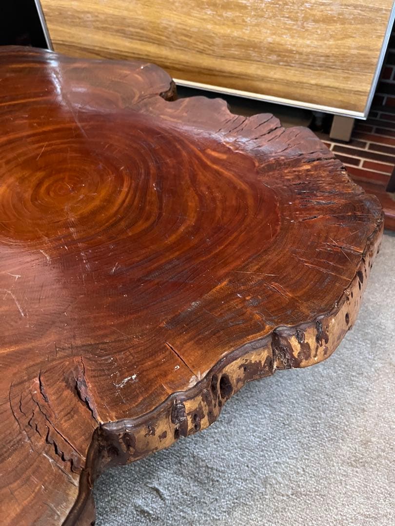 アンティーク　座卓　天然木　自然な木の形　レトロ　和風