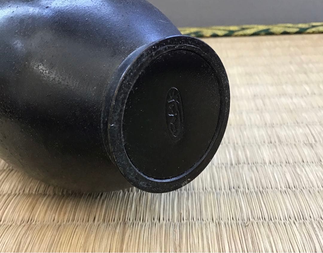 華道道具　花入　青銅つる首花入　N338HL