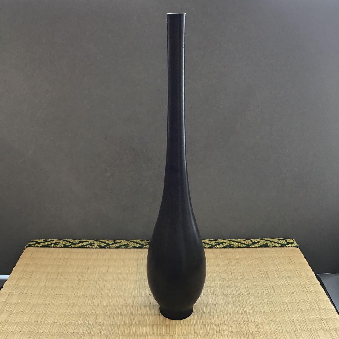 華道道具　花入　青銅つる首花入　N338HL
