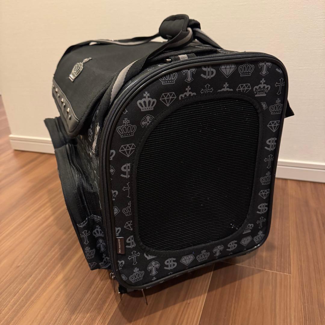 PET PARADISE コロコロキャリー L 王冠柄 キャスター付き　3WAY