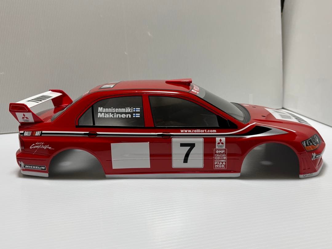 タミヤ 1/10 三菱ランサーエボリューションVII WRCボディ