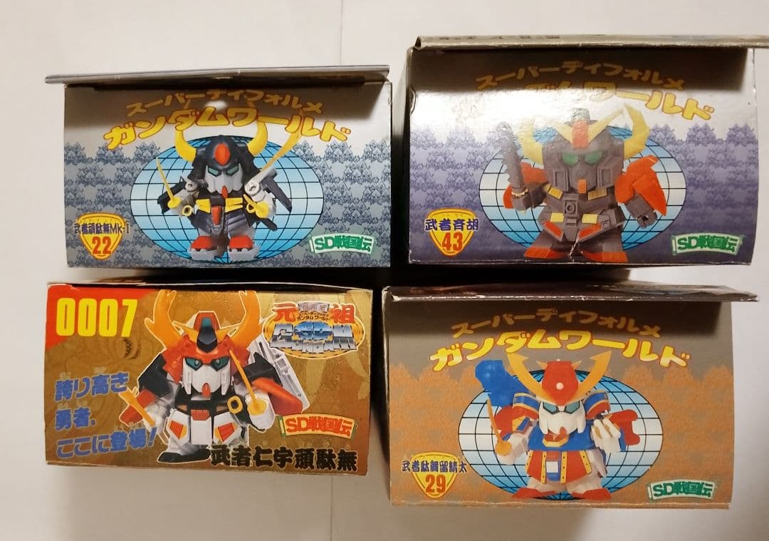 【未組立】元祖SDガンダム　SDガンダム戦国伝　武者駄舞留精太頑駄無等4点セット