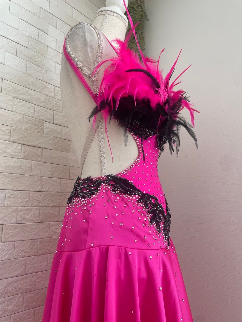 社交ダンス【TAKADANCE】ラテンドレス　タカダンドレス　ピンク