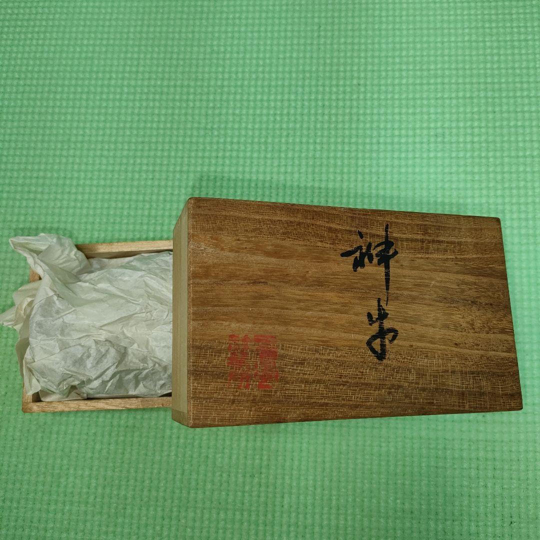 【１月特価 】神牛　大阪天満宮　撫で牛　木製箱入　牛の置物　新品未使用