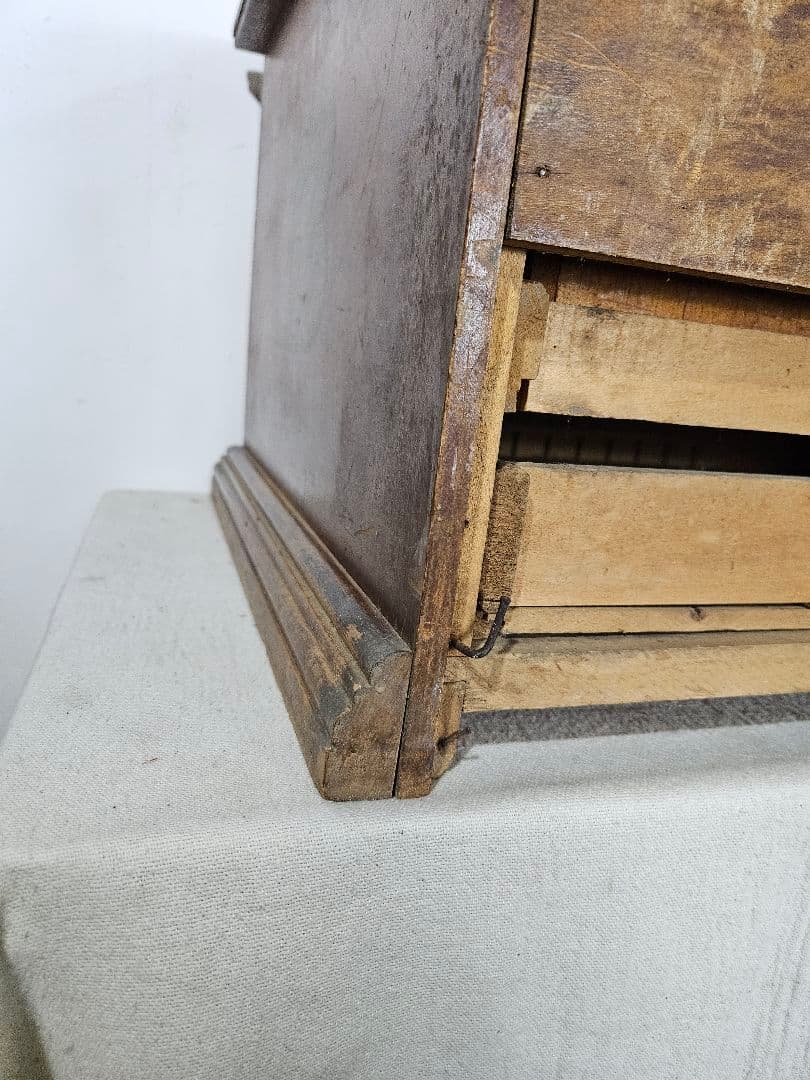 USAアンティーク BELENNS'S SILK 古いスレッドキャビネット 木製