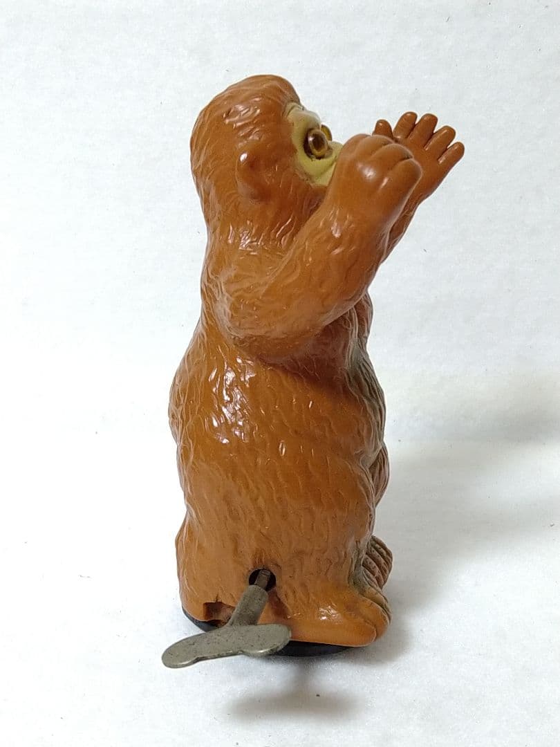 当時物 無版権 パチ ゴロー？ サル ゼンマイ式 ブリキ ソフビ