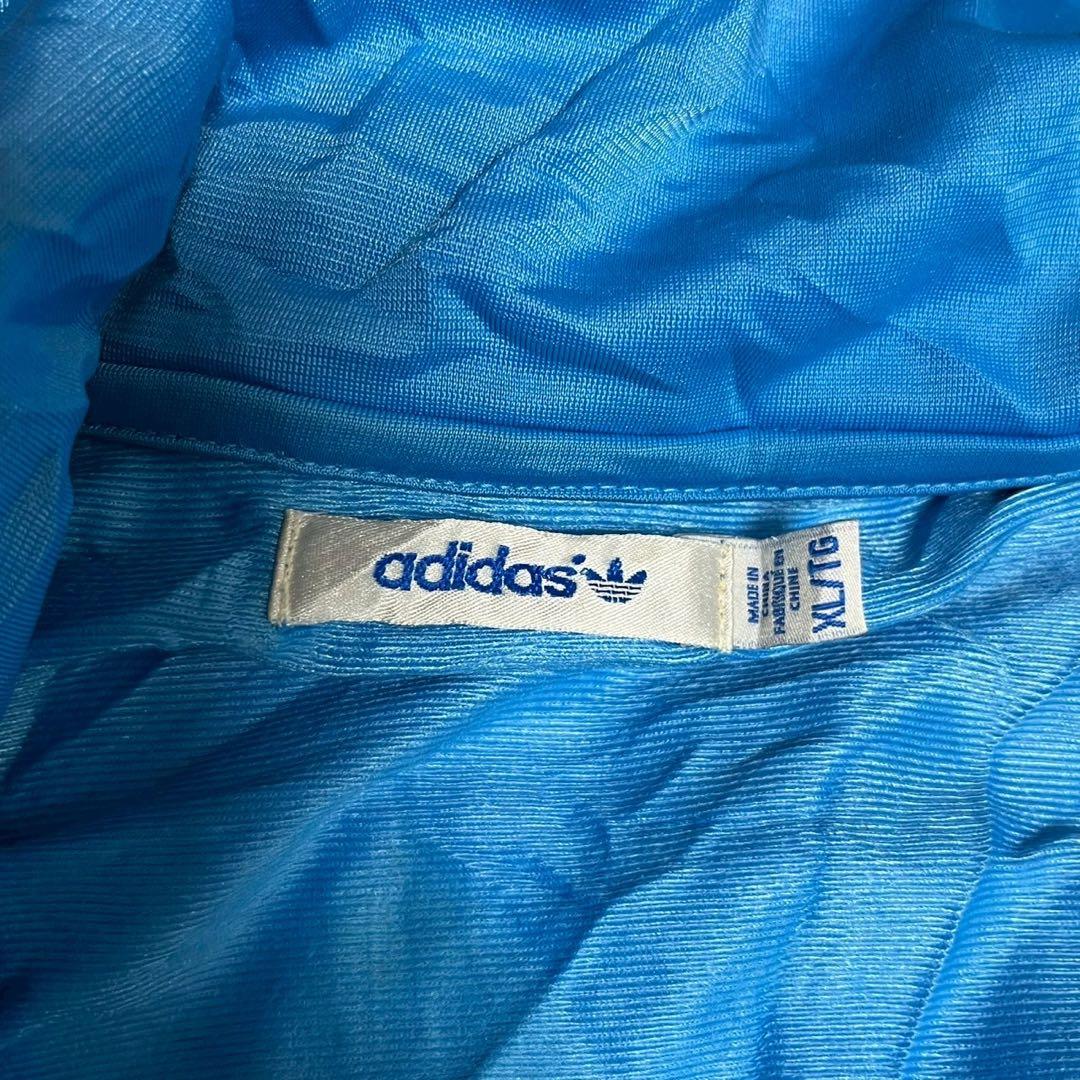 adidas アディダス　蛍光ライン　トラックジャケット ビッグトレフォイルロゴ