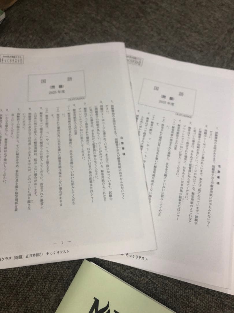 早稲田アカデミー　NN早大学院　日曜/夏期/正月/直前/副教材　2025年受験