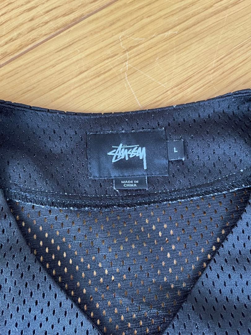 STUSSY メッシュベースボールシャツLサイズ 黒