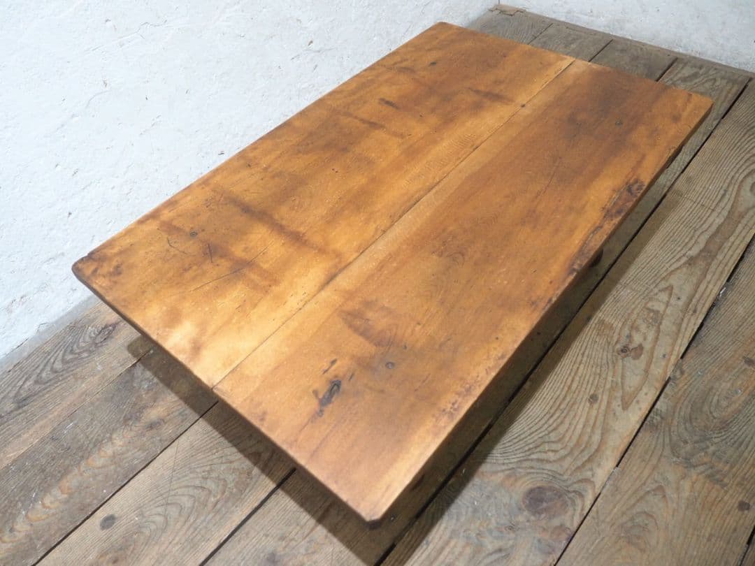 1252　アンティーク　ロクロ脚のローテーブル　文机　座卓ちゃぶ台　轆轤　レトロ