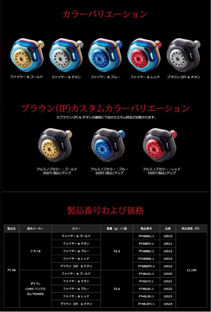 ★特価品10％OFF【リブレ/LIVRE】PT48 ハンドルノブ