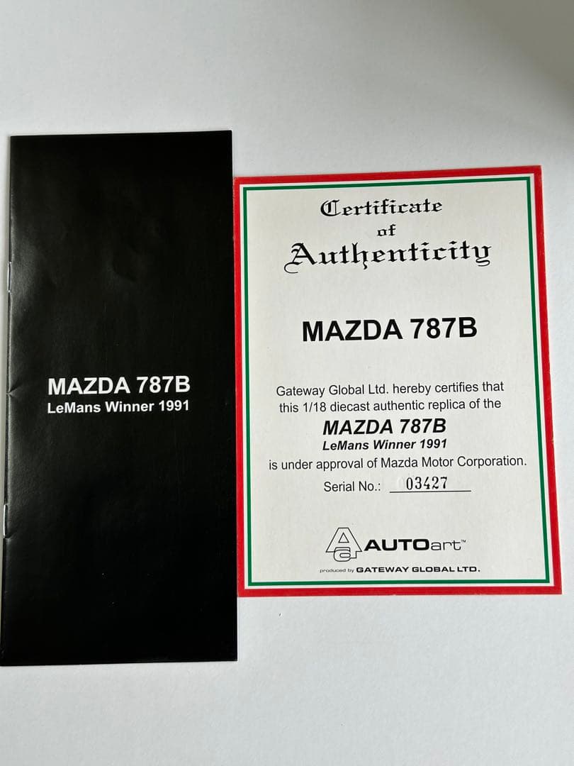 オートアート 1/18 マツダ 787B ルマン優勝車
