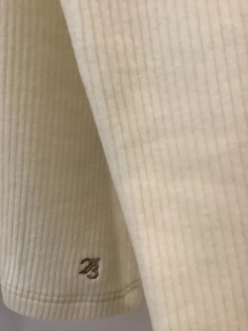 再終値下げ【美品】23区ゴルフ　グランサーモリブハイネックニット(Ｌ) ホワイト