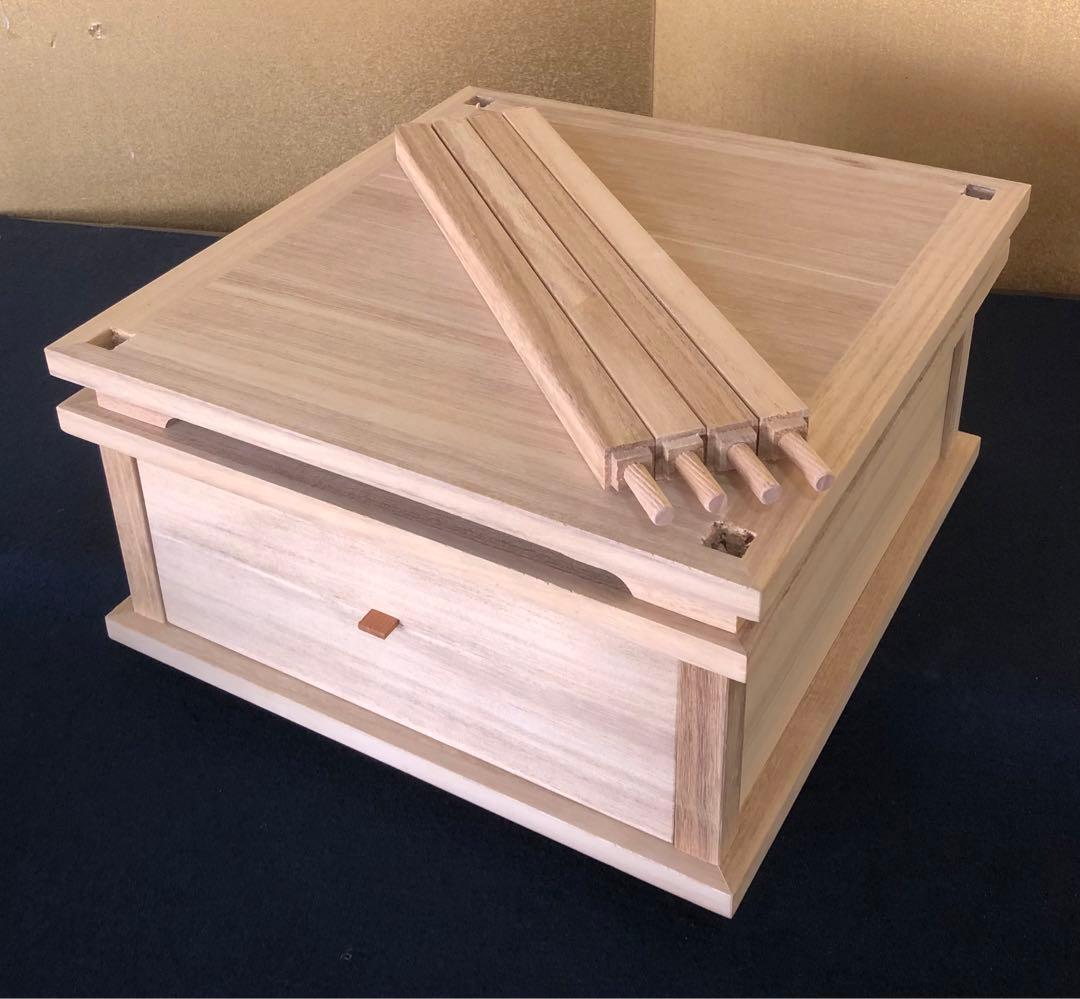 《R》茶道具 江岑棚 組立式 桐木地 元箱　260212け2