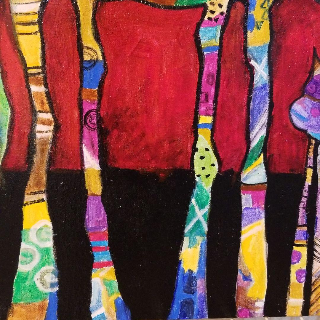 油絵　saosao　ベストフレンド*ヘラジカと鳥