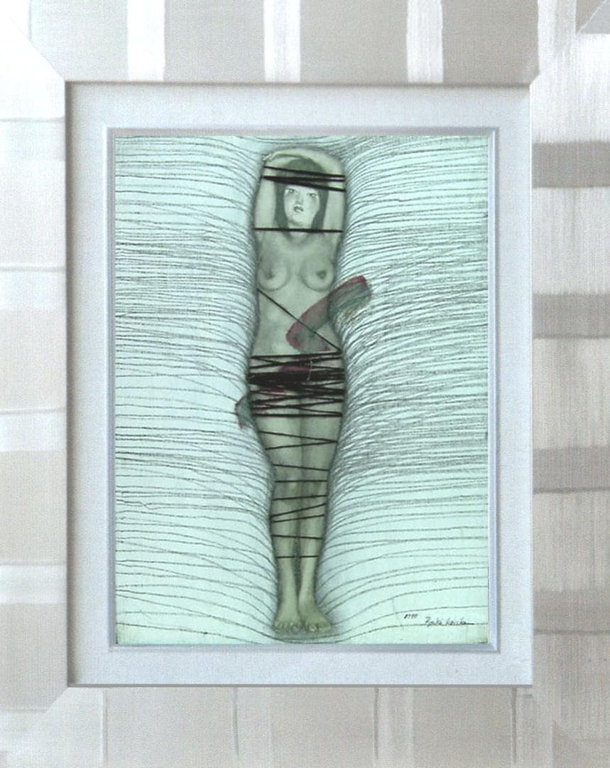 油絵 菅家令子 絵 絵画インテリア 額付(白) F6-202023 人物 女性像