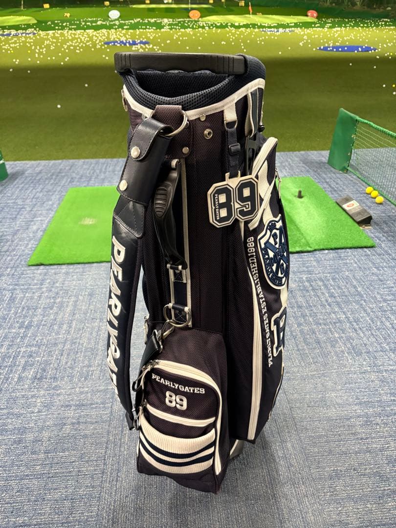 中古美品❗️PEARLY GATES ゴルフバッグ 89モデル ネイビー/ホワイト