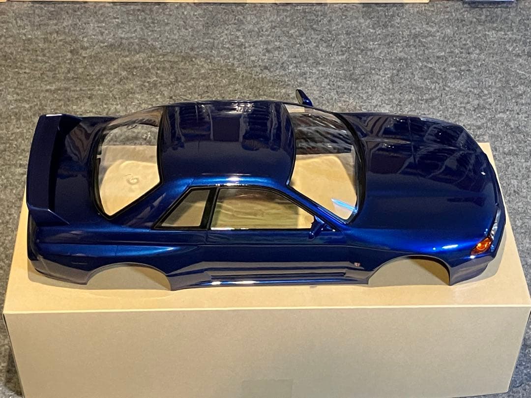 タミヤ ラジコン 日産スカイラインGT-R 塗装済 スペアボディR32ダークメタ