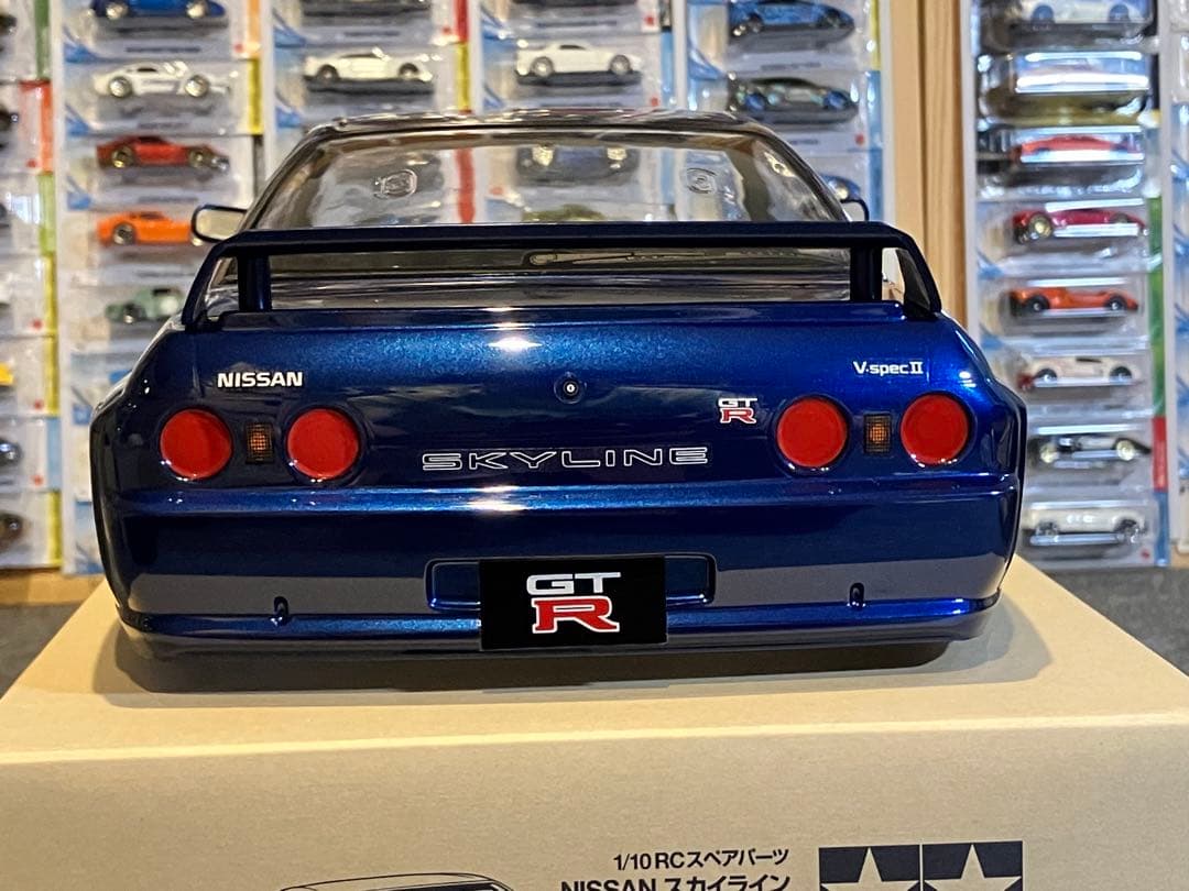 タミヤ ラジコン 日産スカイラインGT-R 塗装済 スペアボディR32ダークメタ