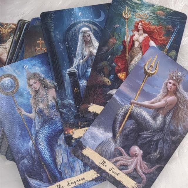 【正規品タロットカード】繊細な美麗イラスト✨マーメイドや海の精霊たちのタロット