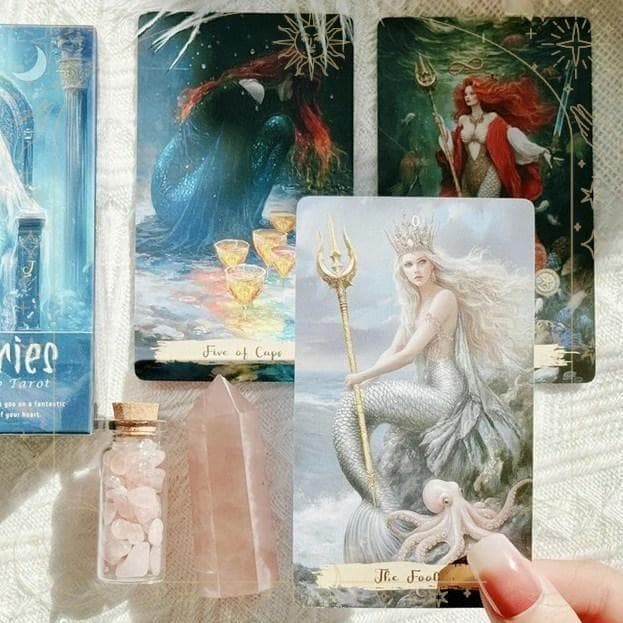 【正規品タロットカード】繊細な美麗イラスト✨マーメイドや海の精霊たちのタロット