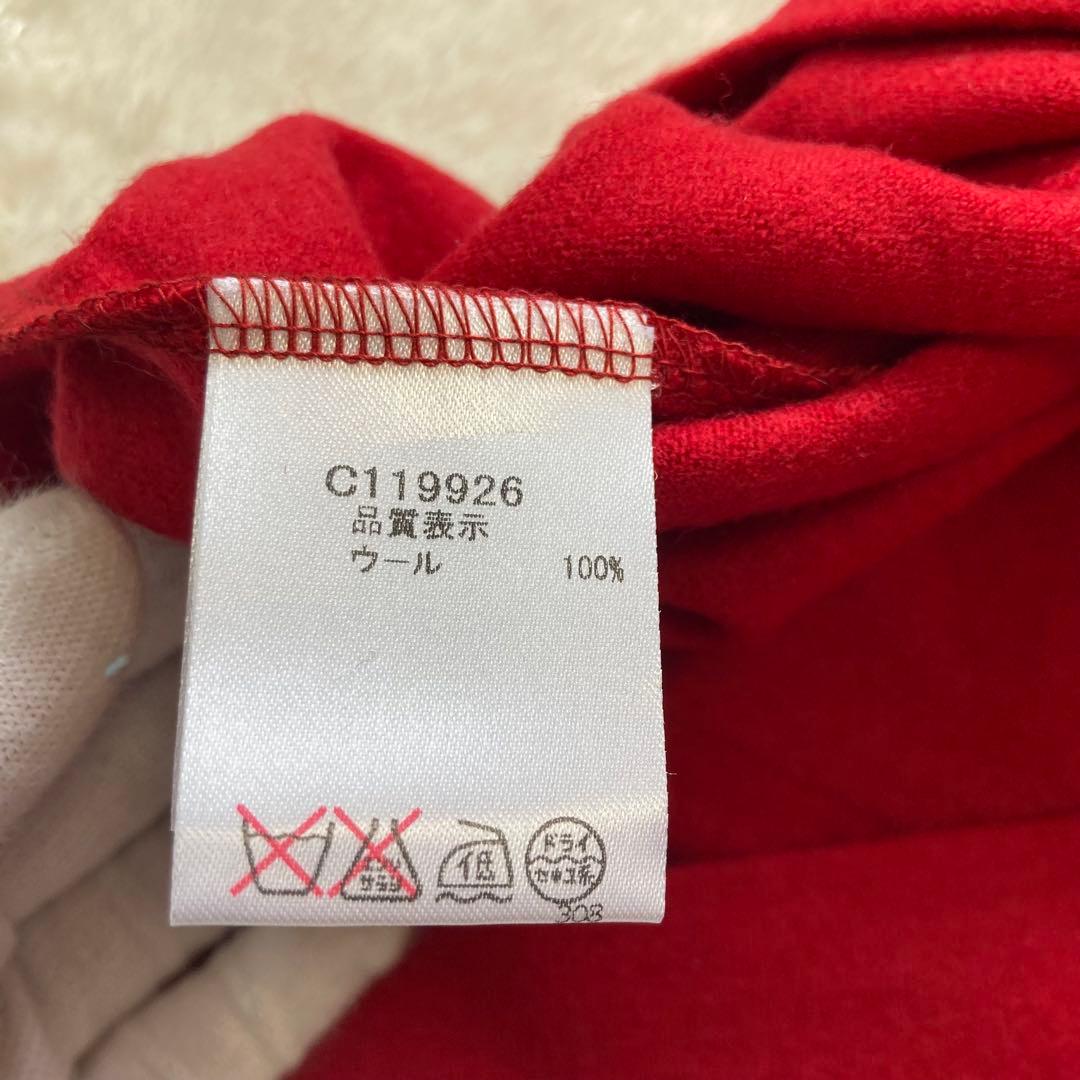 【新品】ピッコーネクラブ ウール100% ハーフジップ プルオーバー 赤　ゴルフ